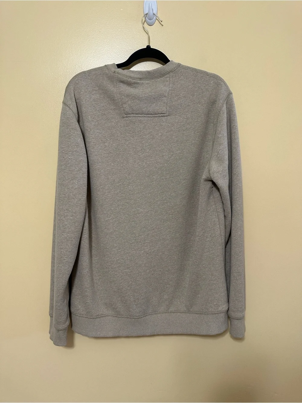 Izod Advantage Performance Crewneck Fleece Sweatshirt Men L Camel Heather